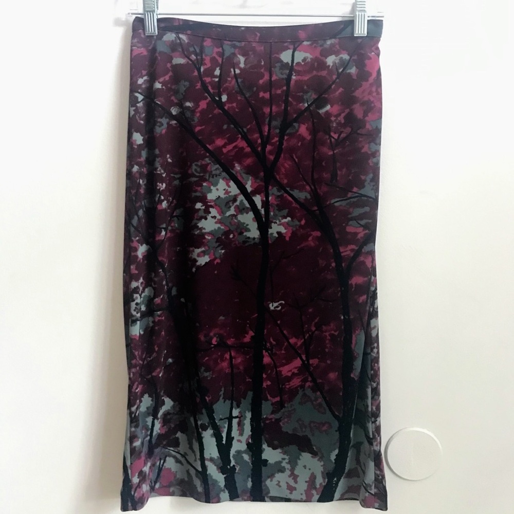 BCBG Patterned Midi Skirt